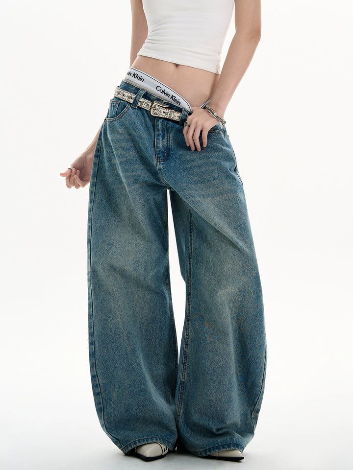 Baggy Wide-Leg Denim Pants