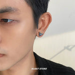 Titanium Steel V-Shaped Stud Earrings