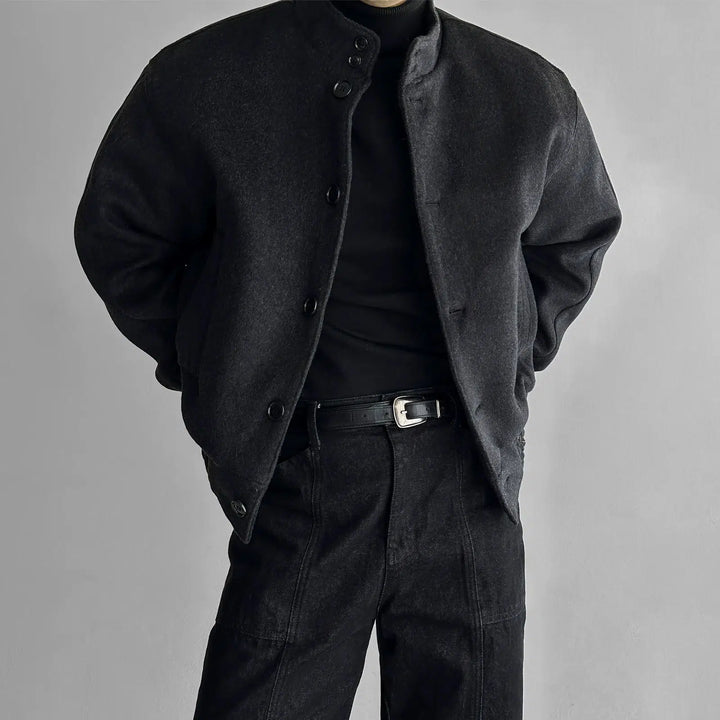 Stand Collar Woolen Winter Jacket