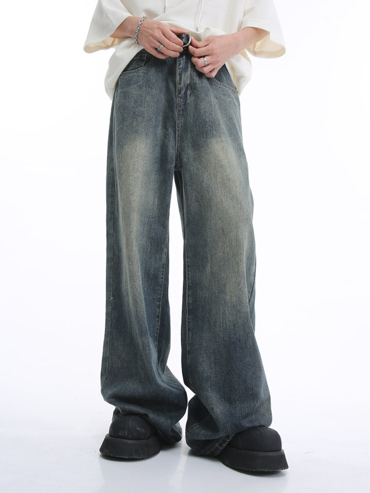 Jeans baggy à taille haute et coupe ample 