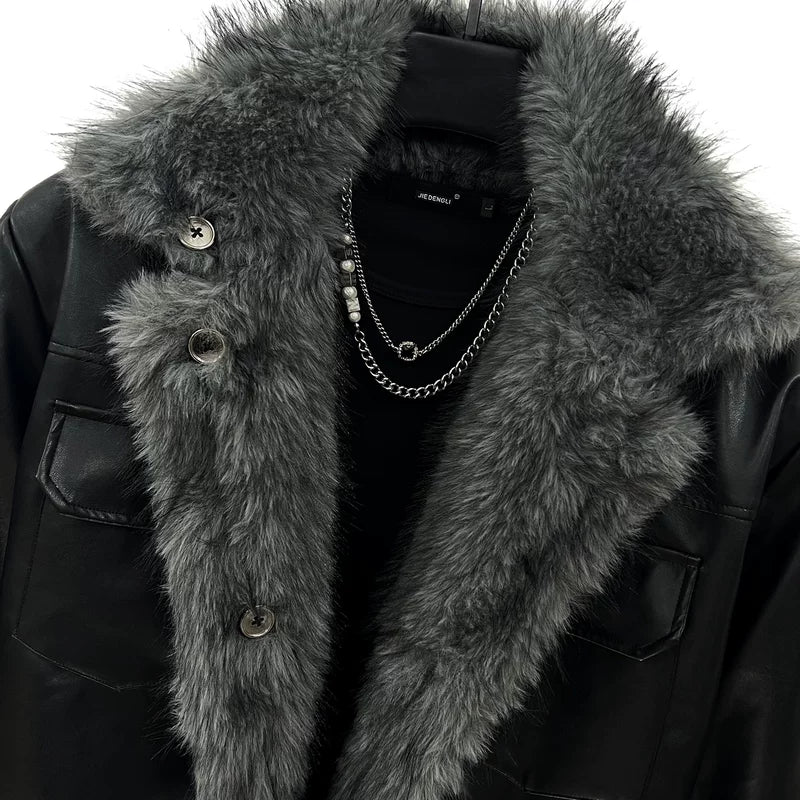 Fleece-Lined Insulated Lapel Jacket