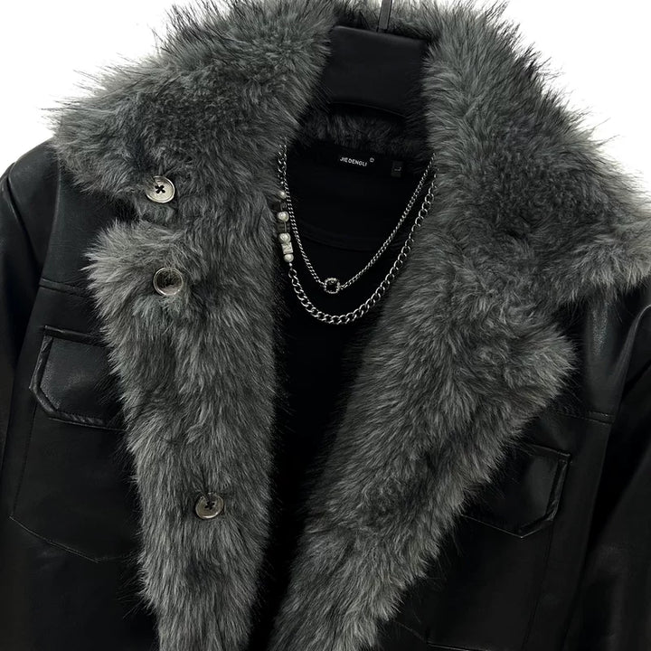 Fleece-Lined Insulated Lapel Jacket