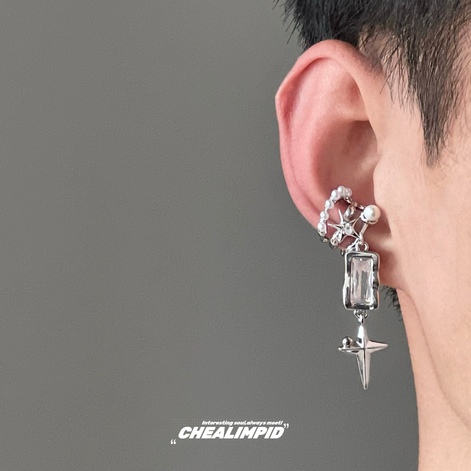 Star Pearl Diamond No-Piercing Ear Cuff