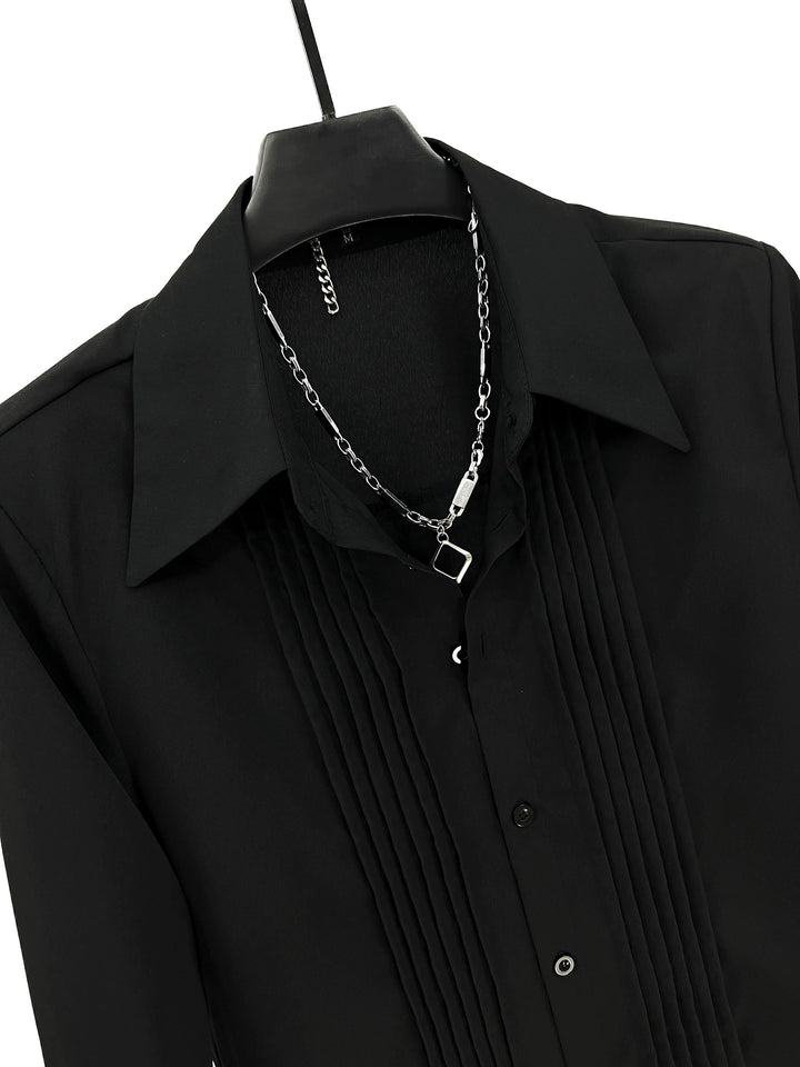 Pleated Casual Loose Fit Shirt