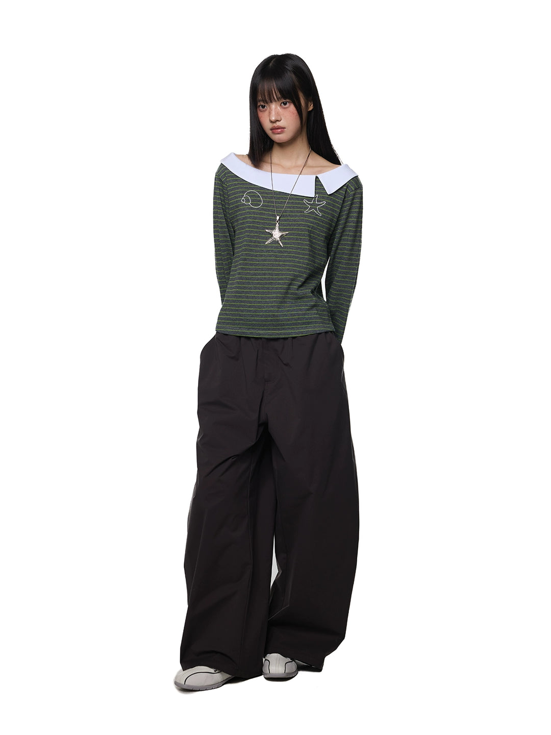 Drawstring Loose Wide-Leg Casual Pants