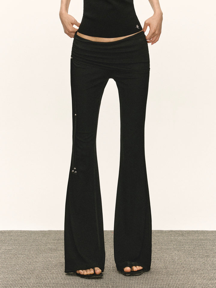 Retro Slim Fit Casual Flare Broek 
