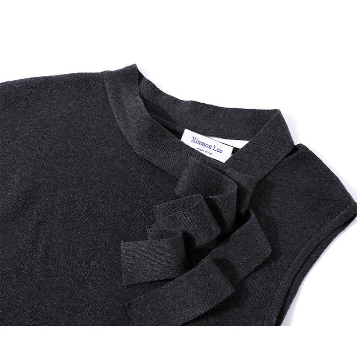 Strick ärmelloses Slim Fit Kurzoberteil 