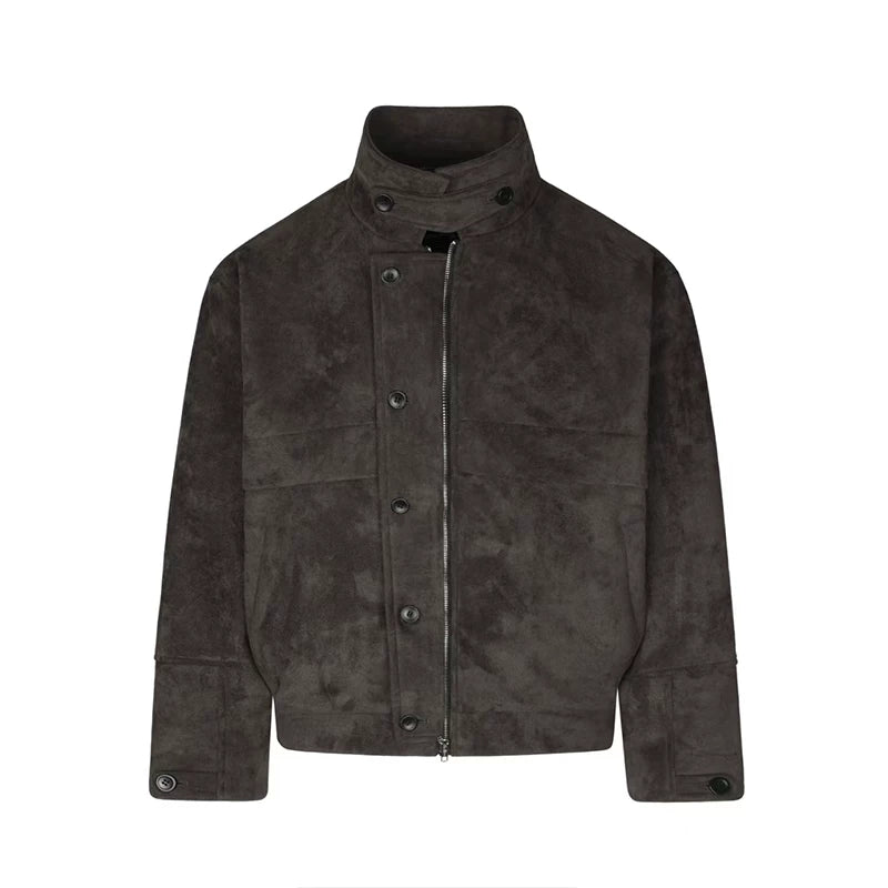 Suedefår Barn Stil Kort Jacka 