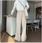 Wide-leg Plus Velvet Straight Pants