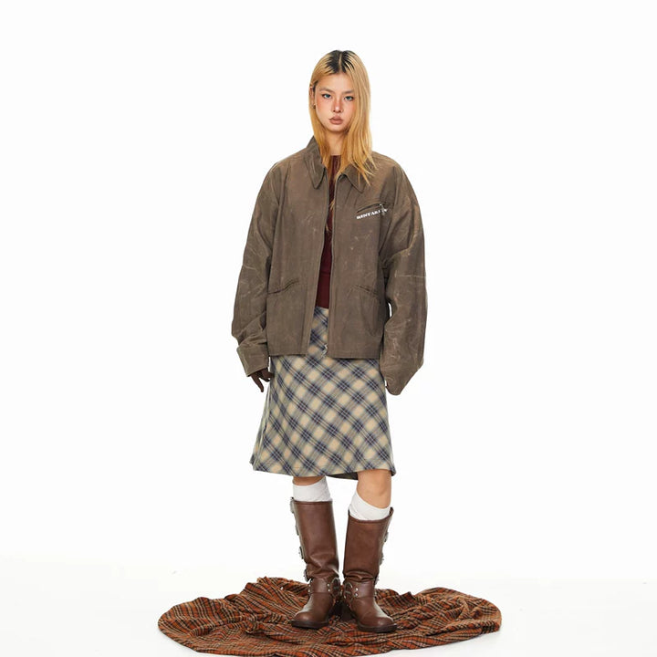 Sandblasted Oil Wax Work Jacket