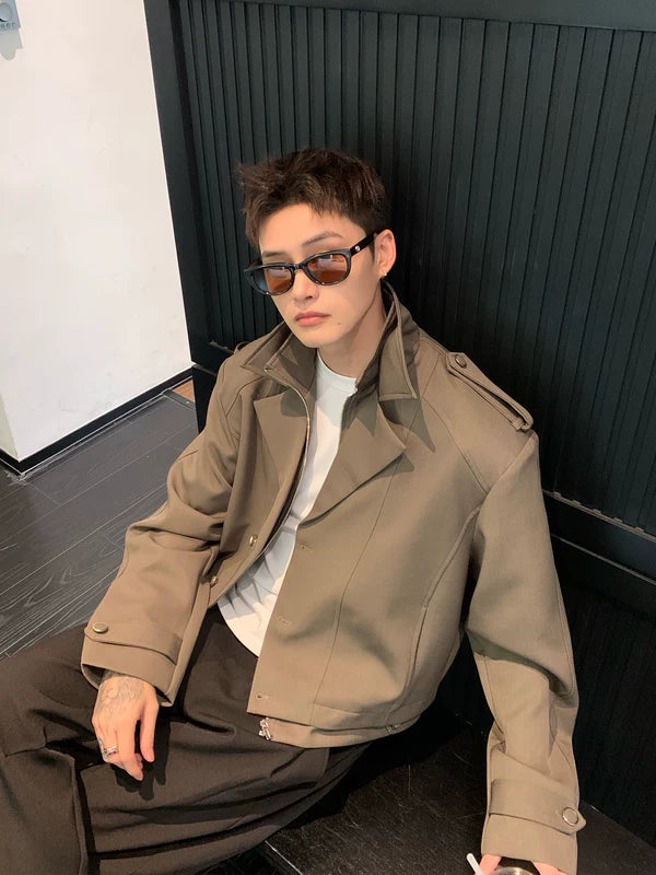 Doppellagiger Anzugkragen Falsches Zweiteiliges Jackett 