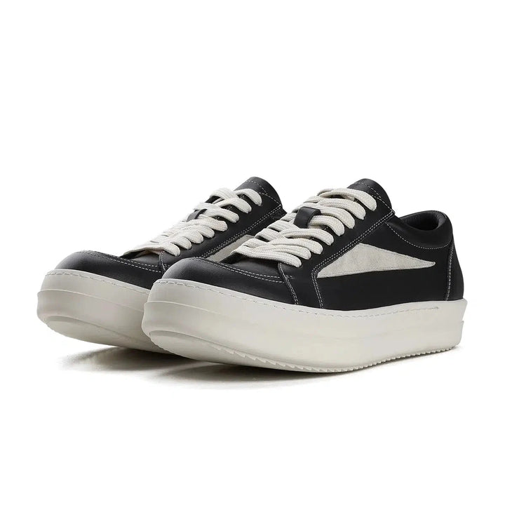 Inverted Curled Toe Leather Sneakers