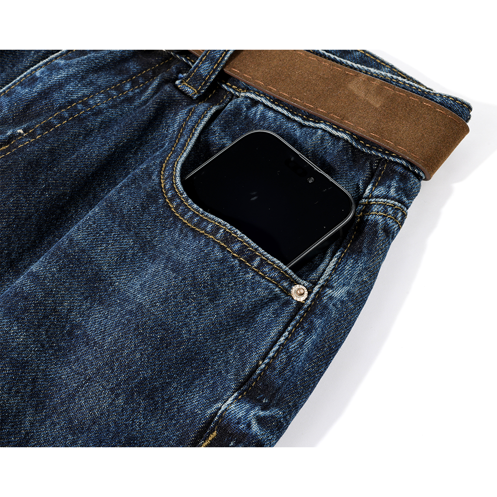 Raw Edge Wide Leg Loose Jeans