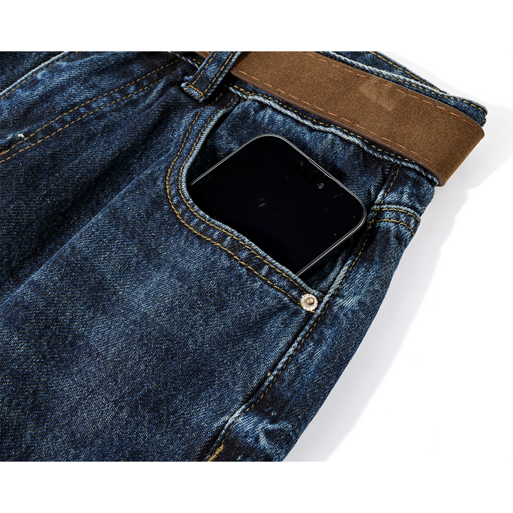 Raw Edge Wide Leg Loose Jeans