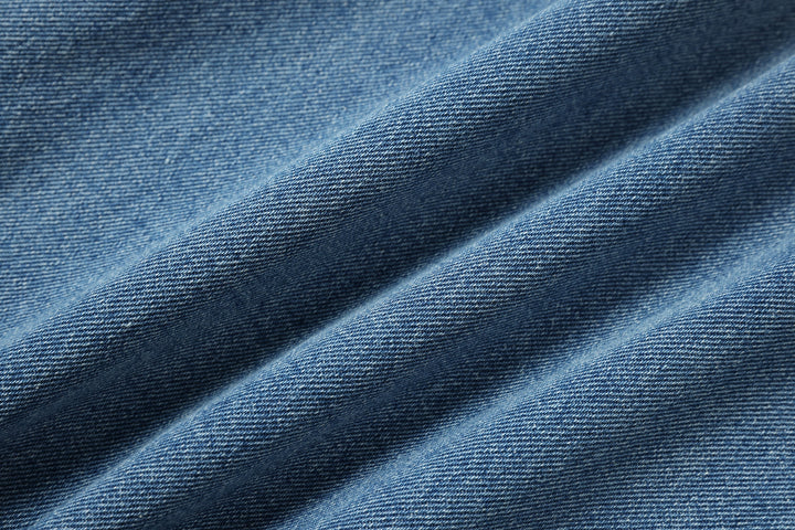 Jeans casual a gamba larga a vita alta 
