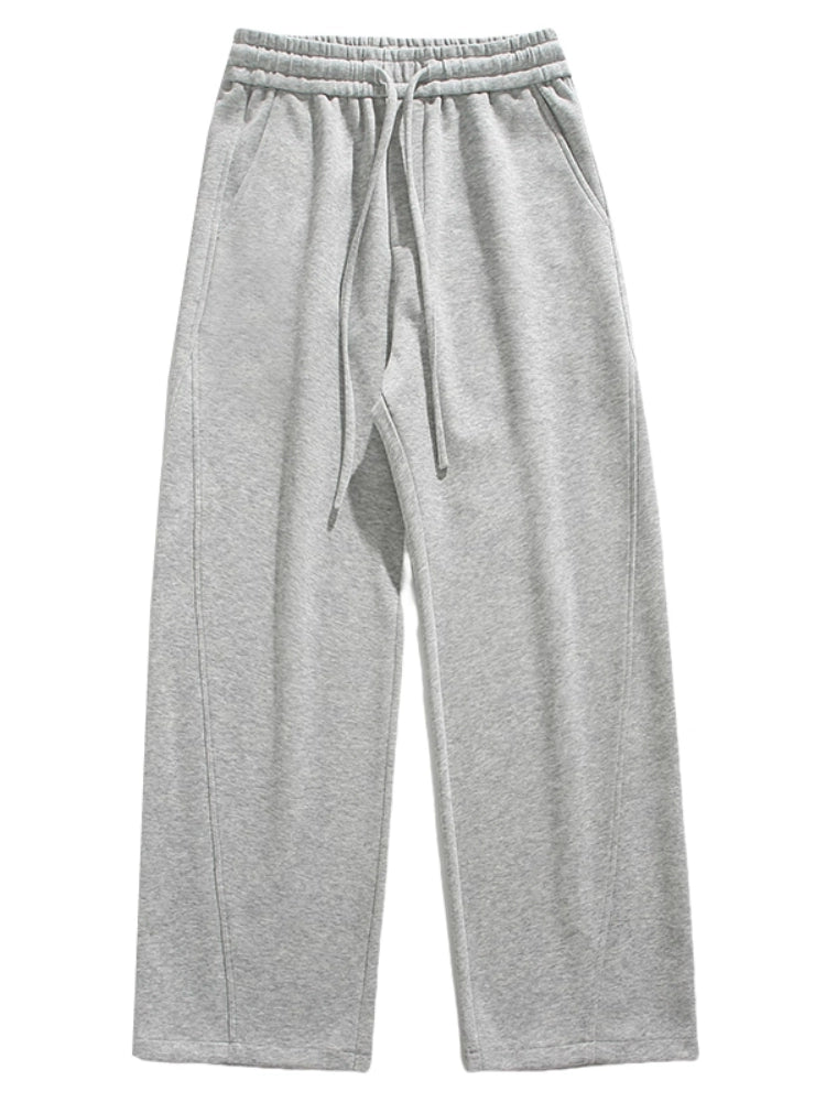 Pantalons de survêtement élastiques à cordon de serrage et jambes larges 