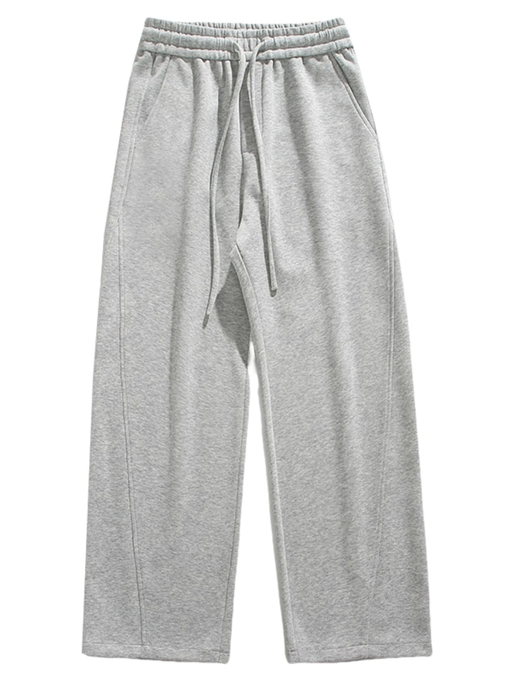 Pantalons de survêtement élastiques à cordon de serrage et jambes larges 