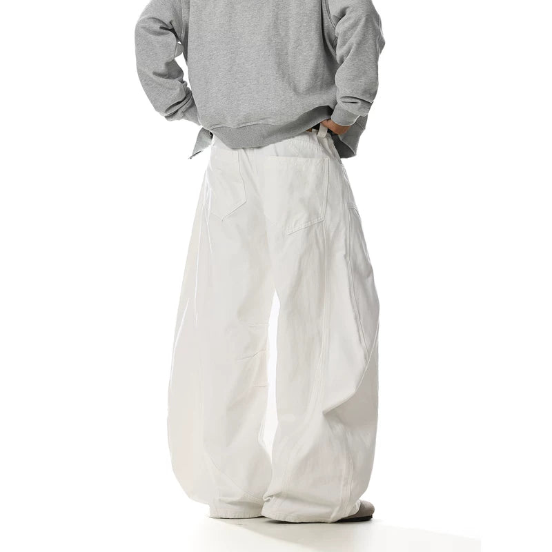 جينز فضفاض واسع الساق بتصميم ريترو 