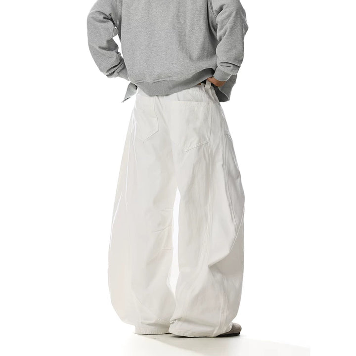 جينز فضفاض واسع الساق بتصميم ريترو 