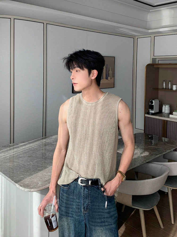 Knitted Sleeveless Breathable Tank Top