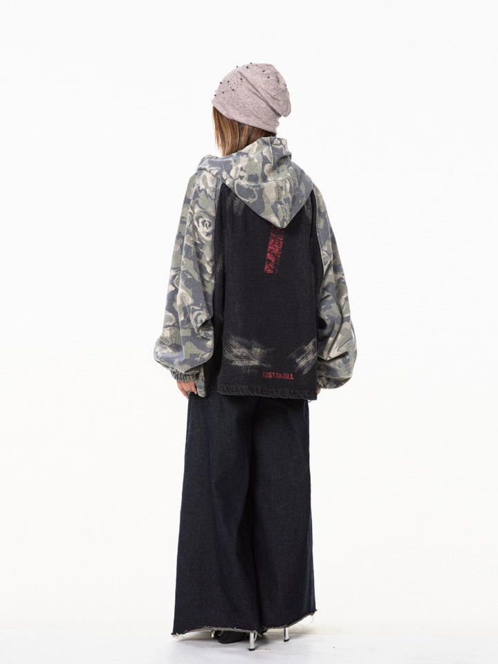 Camouflage Graffiti Hooded Jacket