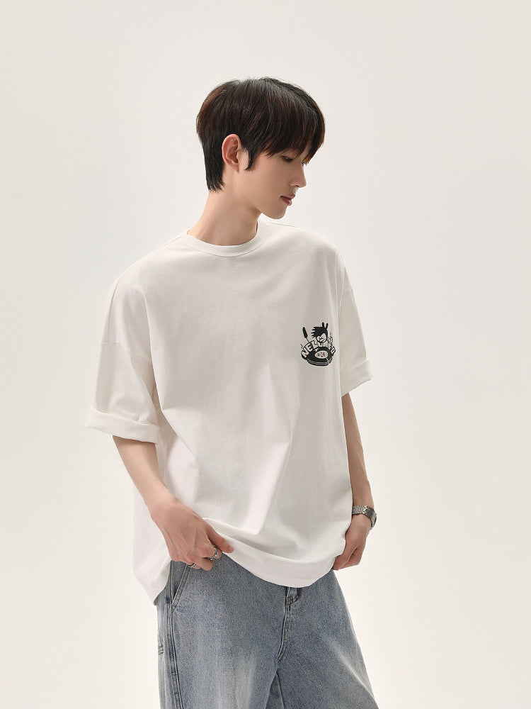 Graffiti Letter Print Short-Sleeve T-shirt