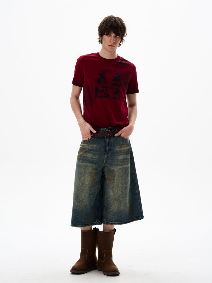 Denim Cropped Street Pants