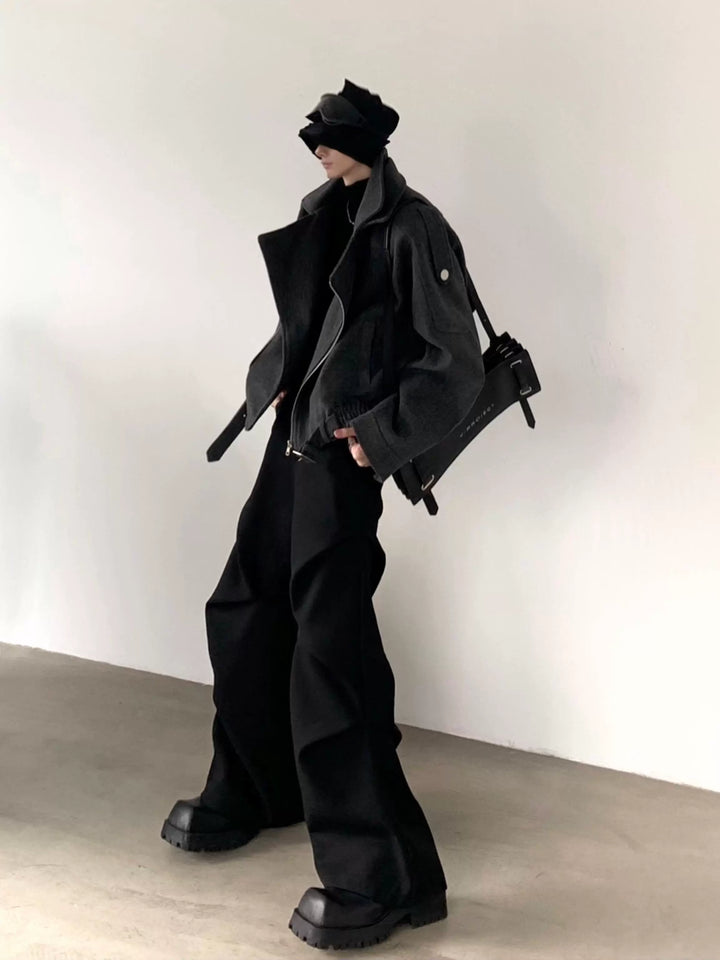 解体されたウールショートジャケット 