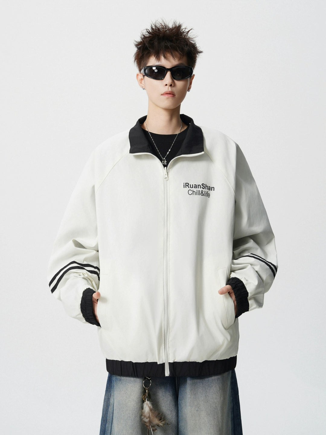 Stand Collar Double-Sided Sports Jacket