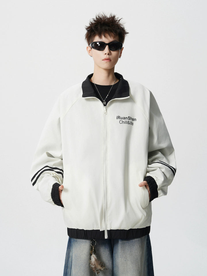 Stand Collar Double-Sided Sports Jacket