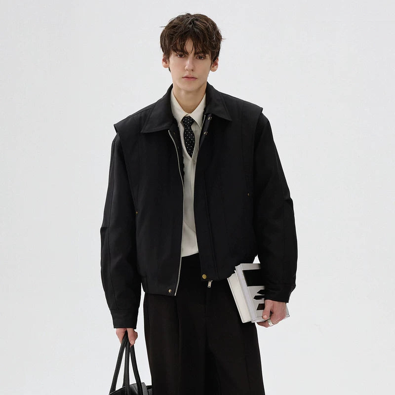 Hedvábná zimní bunda s volnými rameny 