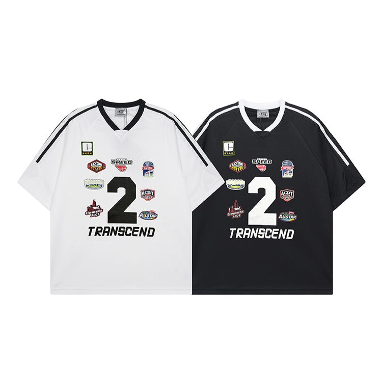 V-neck Sports Jersey Short Sleeve T-shirt