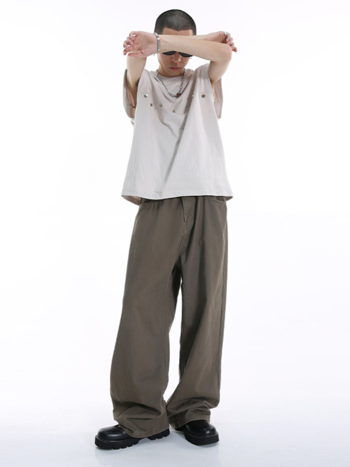 Loose Wide-Leg Mopping Pants