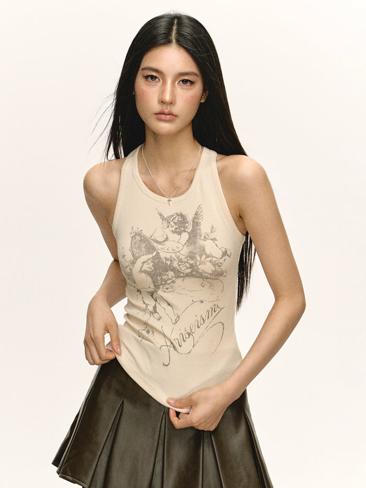 Retro Graphic Slim Fit Tank Top