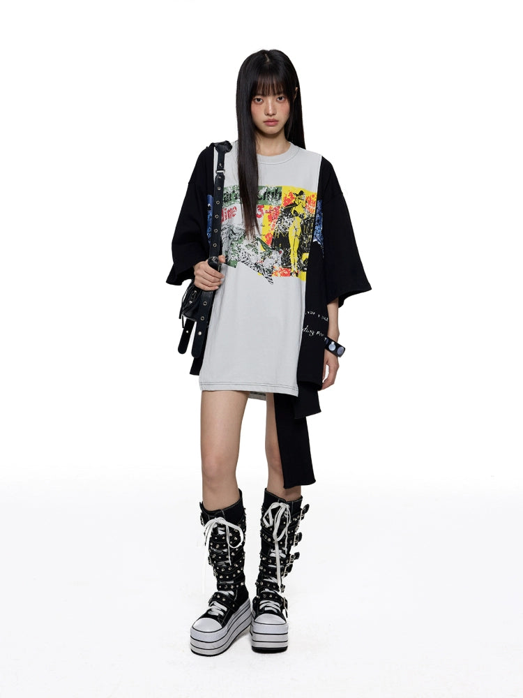 Retro Graphic Oversized Short Sleeve T-Shirt