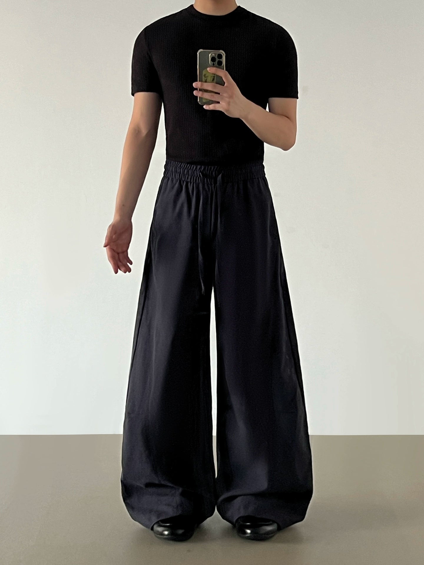 Linen Blend Wide-Leg Pants