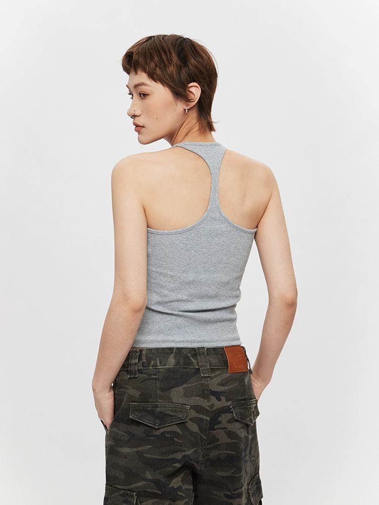 Slim Fit Graphic Sports Tank Top