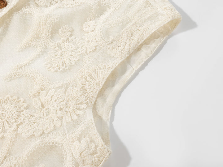 Lace Embroidered Chinese Style Vest