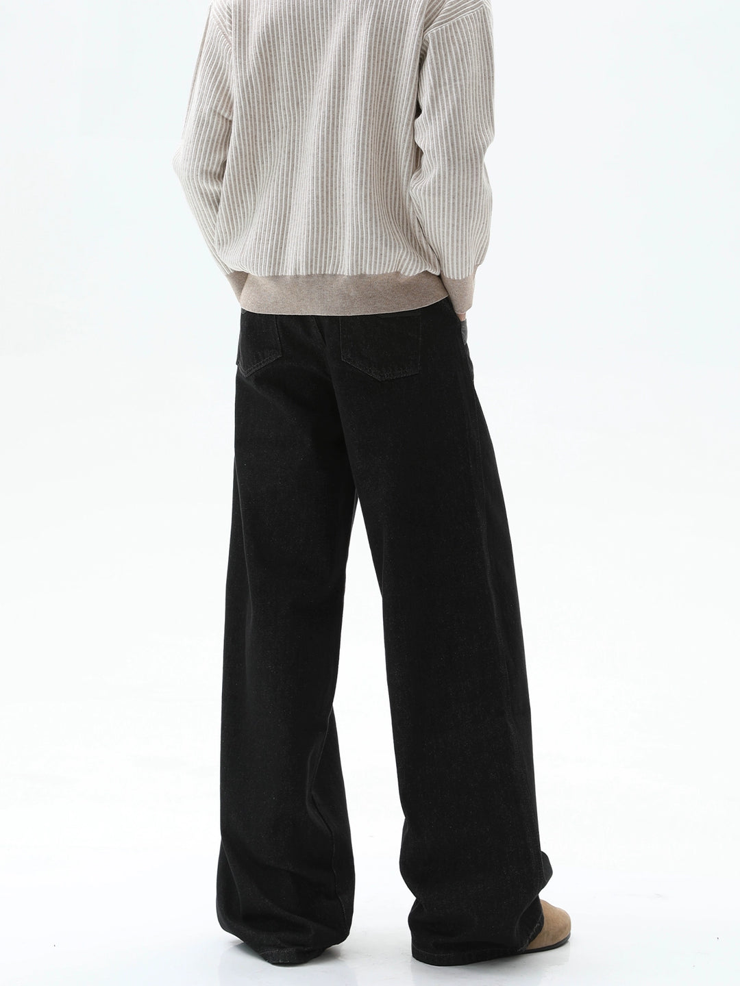 Weite Beinform Retro gewaschene lockere Jeanshosen 