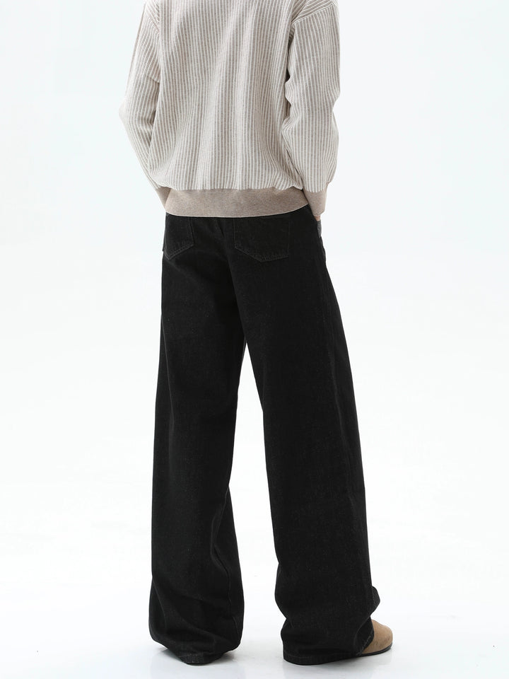 Weite Beinform Retro gewaschene lockere Jeanshosen 