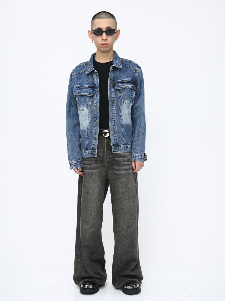 Jeans larges droits rétro 