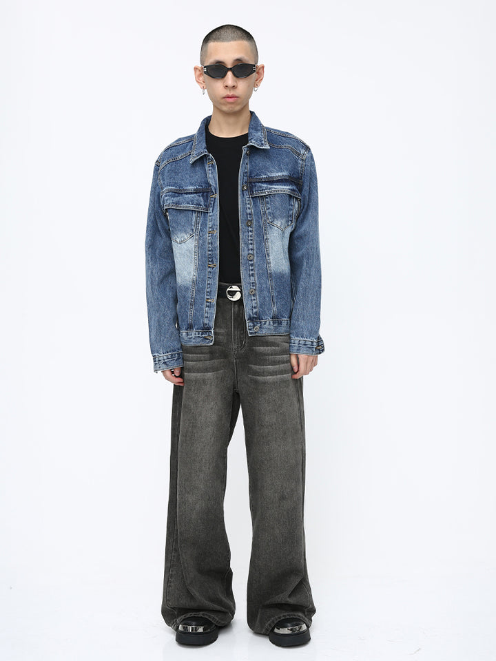 Jeans larges droits rétro 