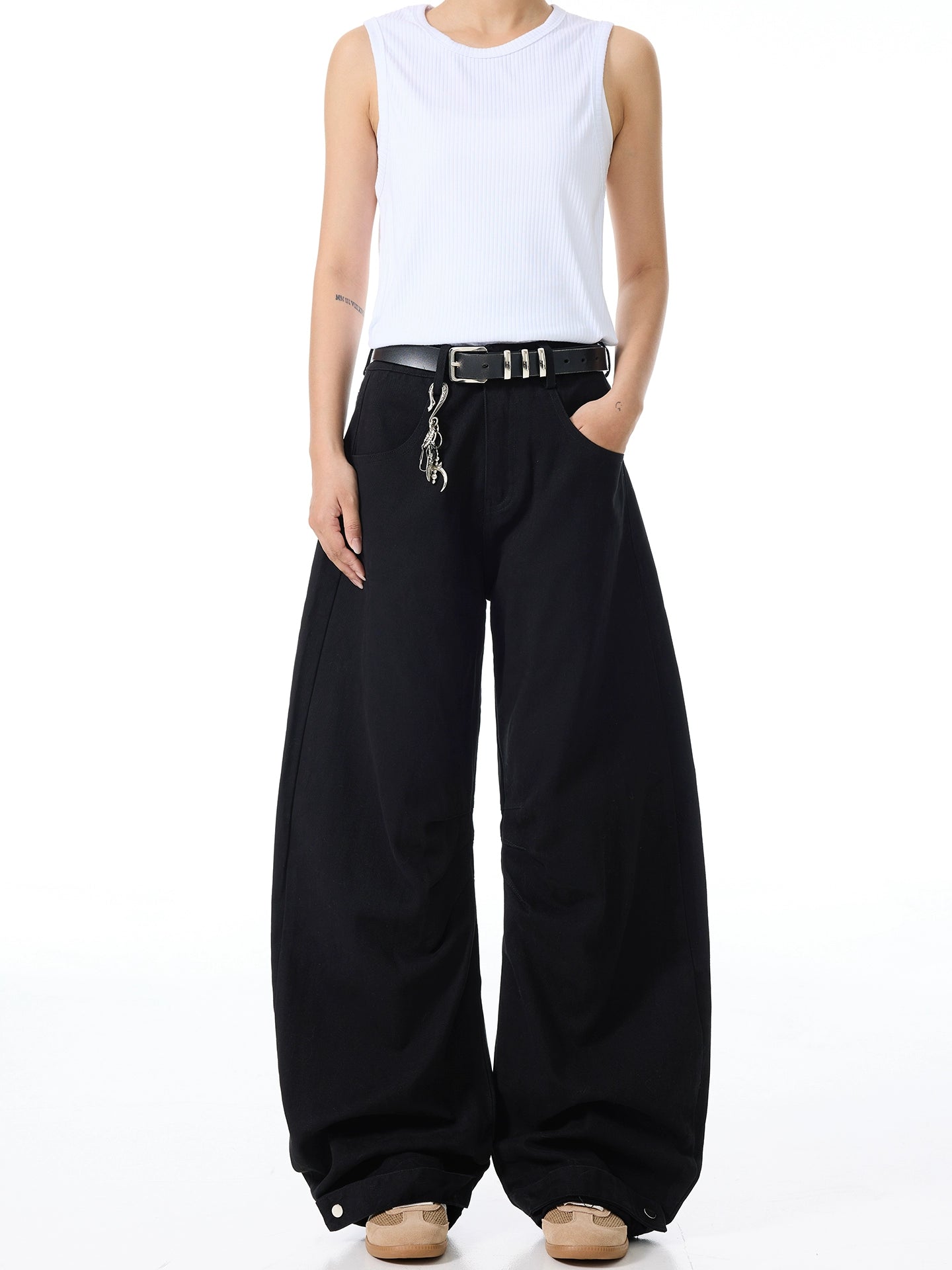 Casual Straight Drape Pants