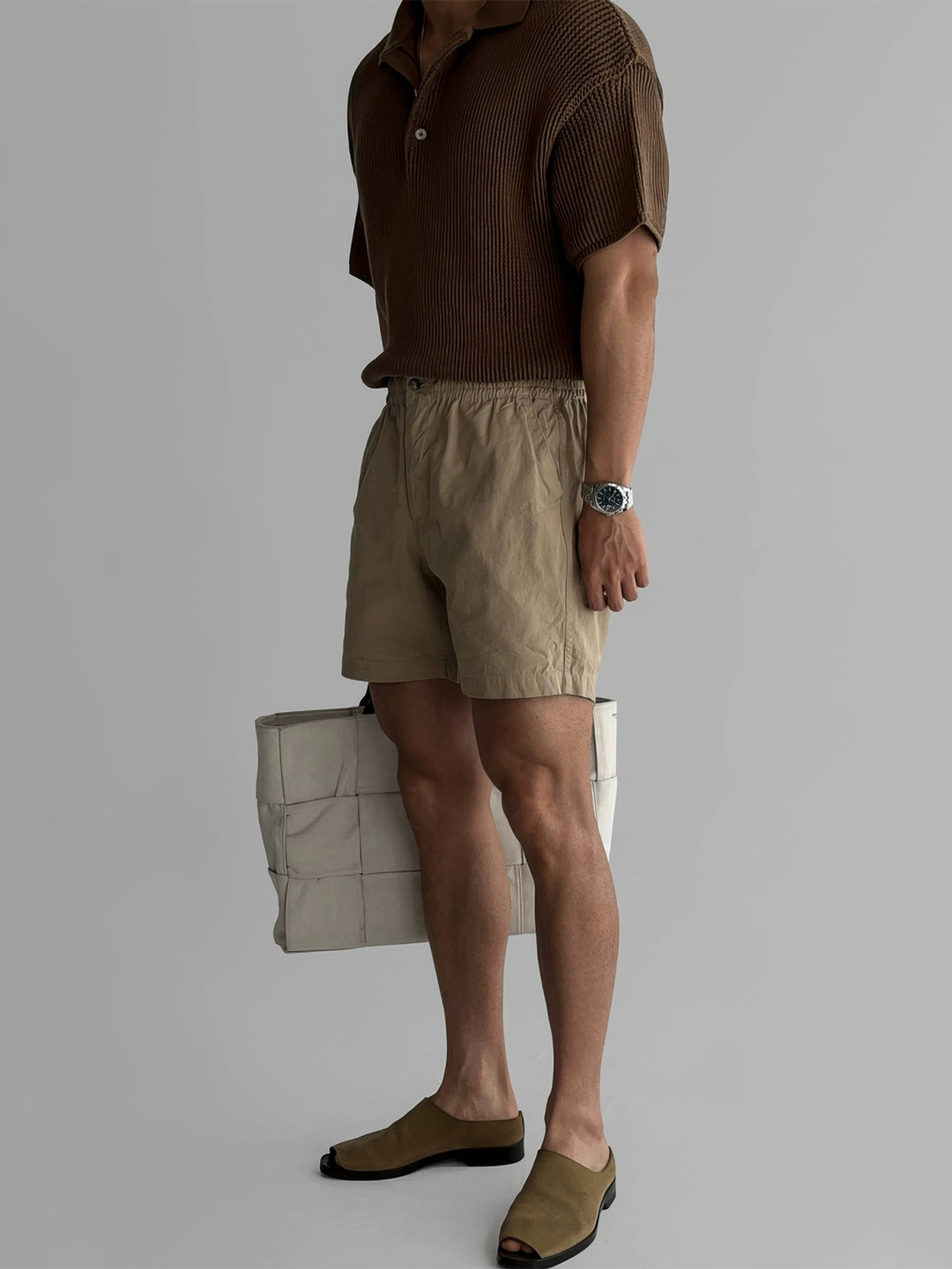 Elastic Waist Casual Shorts