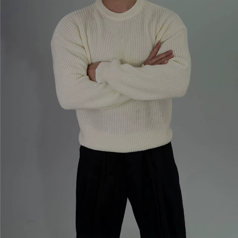 Crew Neck Knit Pullover Sweater