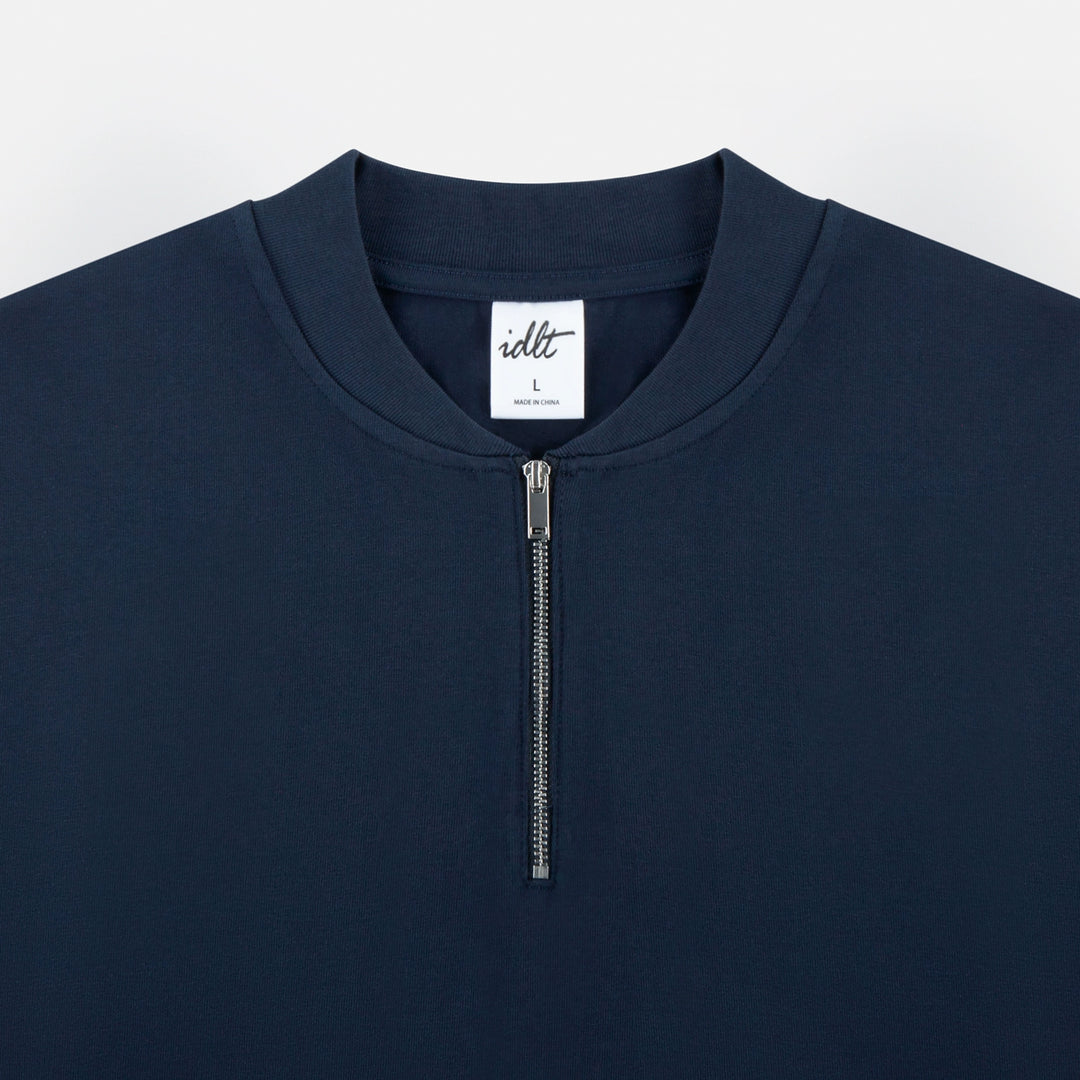 Contoured Zipper Cotton Tee