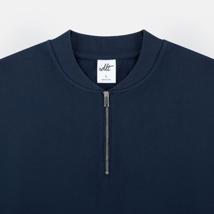 Contoured Zipper Cotton Tee