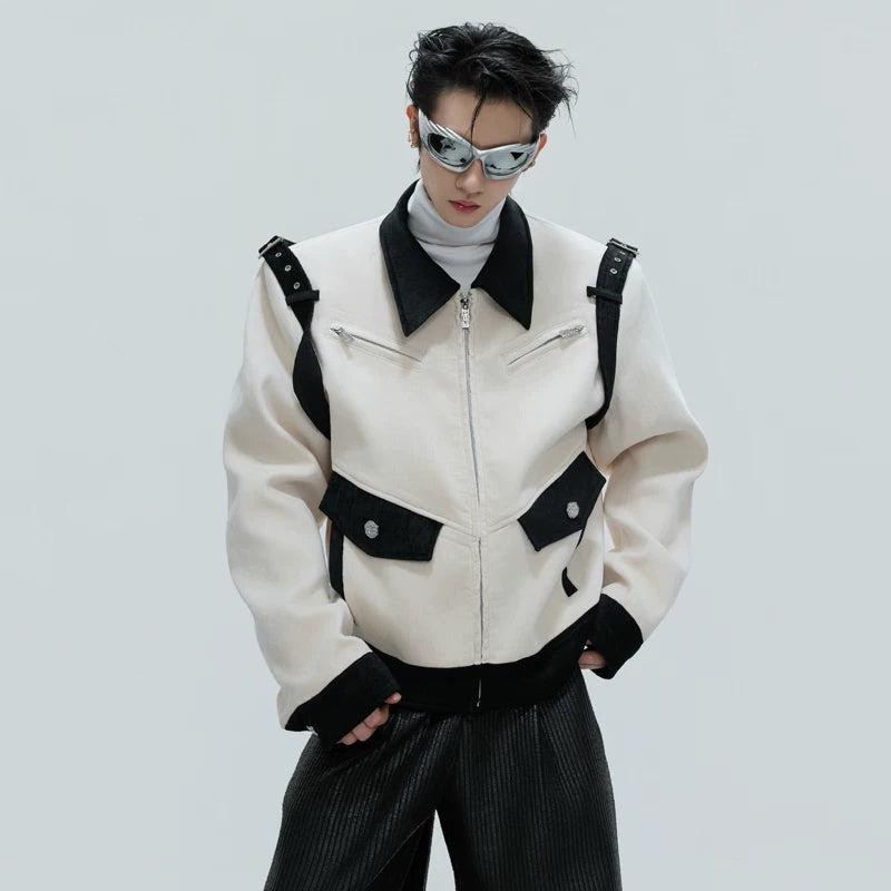 Large Pockets Silk Velvet Short Jacket