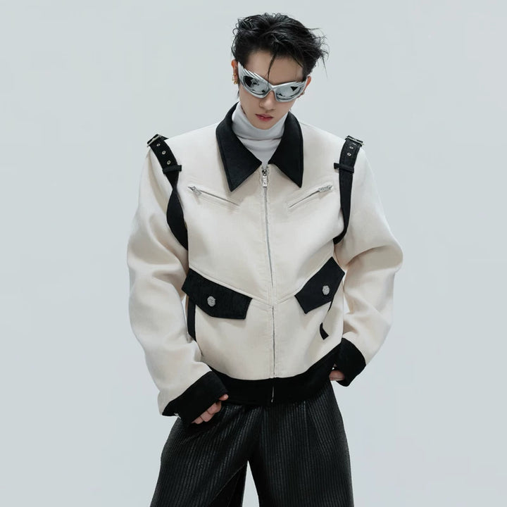 Large Pockets Silk Velvet Short Jacket