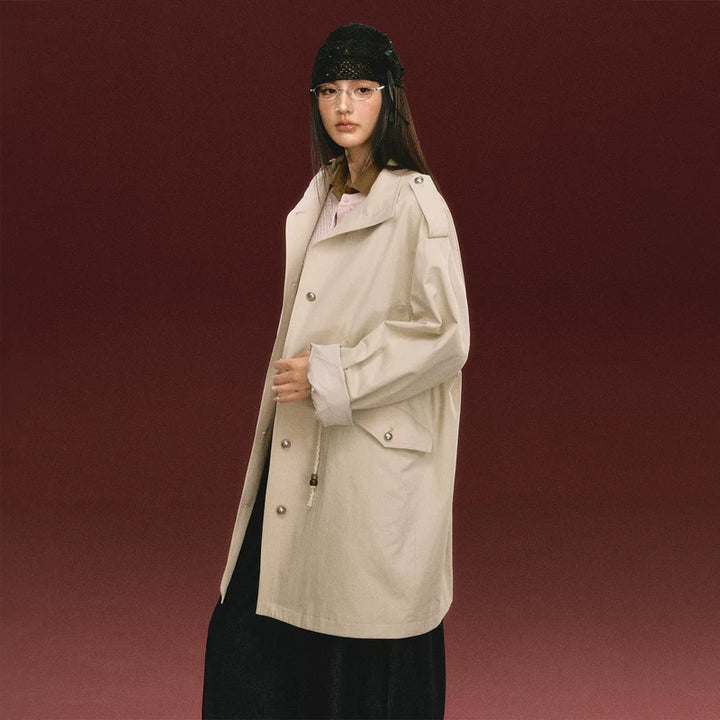 Retro Mid-Length Trench Coat